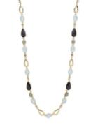 Anne Klein Mother-of-pearl And Crystal Single Strand Necklace