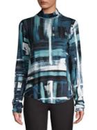 Jones New York Abstract Turtleneck Top