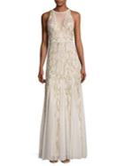 Adrianna Papell Halter Bead Gown