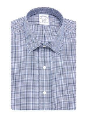 Brooks Brothers Regent-fit Stretch Two-tone Plaid Dress Shirt