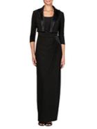 Alex Evenings Petite Two-piece Bolero Satin Jacket & Dress