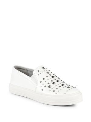 Nine West Olivary Studded Leather Sneakers