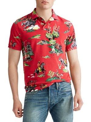 Polo Ralph Lauren Graphic Cotton Mesh Polo