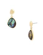 Kenneth Cole New York Abalone Goldtone Drop Earrings/1.2