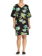 Lauren Ralph Lauren Plus Printed Tiered-sleeve Dress