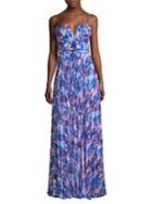 Laundry By Shelli Segal Printed Chiffon Gown