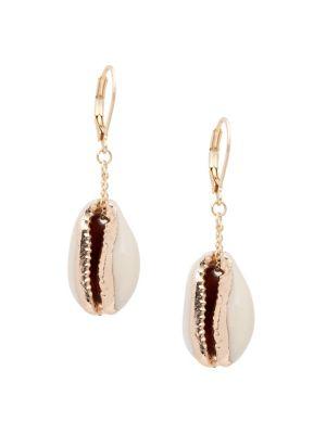 Design Lab Goldtone & Shell Drop Earrings