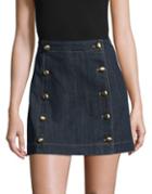 Michael Michael Kors Petite Denim Button-panel Skirt