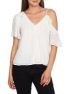 1.state Embroidered Ruffle Top
