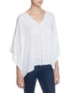 Catherine Catherine Malandrino Washed Eyelet Delilah Top