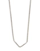 Chan Luu Sterling Silver And Diamond V Necklace