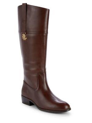 Lauren Ralph Lauren Logo-trim Leather Riding Boots