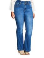 City Chic Cotton-blend Flared Jeans