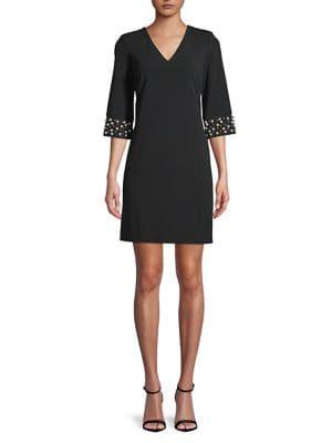 Calvin Klein Beaded-cuff Sheath Dress