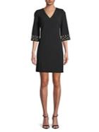 Calvin Klein Beaded-cuff Sheath Dress