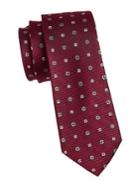 Black Brown Silk Textured Floral Tie
