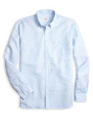 Brooks Brothers Red Fleece Yard Dyed Button-down Shirt