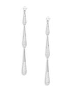 Nadri Dappled Crystal Linear Drop Earrings