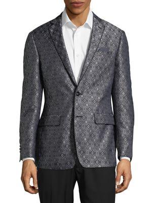 Tallia Orange Medallion-print Blazer