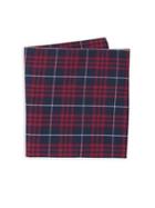 Black Brown Verona Plaid Cotton Pocket Square