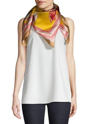 Vince Camuto Graphic Square Silk Scarf