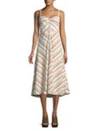 Free People Convertible Chevron-stripe A-line Dress
