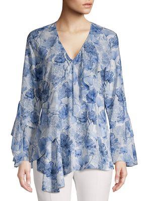 Elie Tahari Stargazer Ruffle Blouse