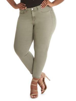 La La Anthony Plus Slim-fit Mid-rise Jeans