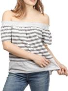 Lucky Brand Off-the-shoulder Striped Top