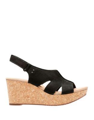 Clarks Annadel Leather Platform Sandals