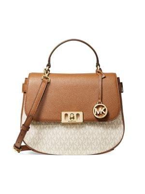Michael Michael Kors Medium Karson Leather Saddle Bag