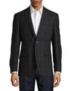 Ted Baker Plaid Two-button Wool Blazer