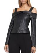 Bcbgmaxazria Clyde Knit Faux Leather Jacket
