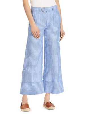 Lauren Ralph Lauren Petite Striped Linen Pants