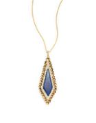 House Of Harlow Blue Geo Pendant Necklace