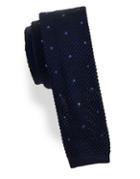 Black Brown Dot Knit Tie