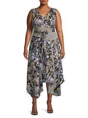 Calvin Klein Plus Floral Maxi Dress