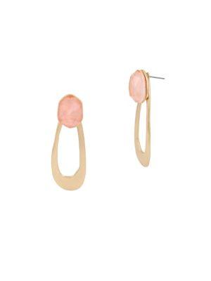 Robert Lee Morris Collection Sunset Orange Mother-of-pearl Front Back Earrings