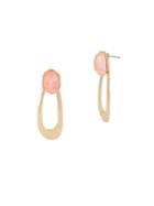 Robert Lee Morris Collection Sunset Orange Mother-of-pearl Front Back Earrings
