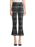 Design Lab Plaid High-rise Cropped Trousers
