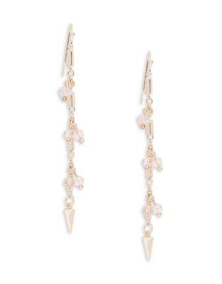 Design Lab Lord & Taylor Crystal Linear Drop Earrings