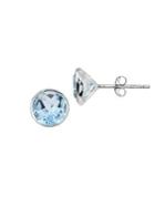 Lord & Taylor Sterling Silver & Blue Topaz Stud Earrings