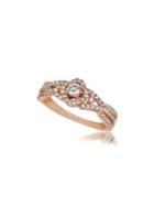 Le Vian Strawberry 'n Vanilla Vanilla Diamonds & 14k Strawberry Gold Halo Ring