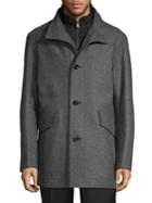 Boss Textured Wool-blend Coat