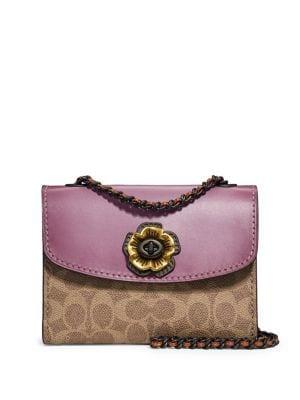 Coach Parker 18 Colorblock Signature Canvas Shoulder Bag