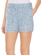 Vince Camuto Oasis Bloom Tie Waist Floral Shorts