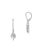 Lord & Taylor 0.10 Tcw Diamond Silver Drop Earrings