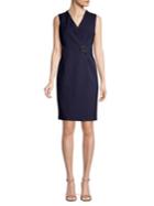 Calvin Klein Wrap Front Sheath Dress