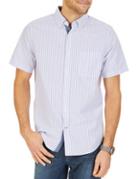 Nautica Classic Fit Striped Short-sleeve Cotton Shirt