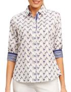 Foxcroft Flamingo-print Shirt
